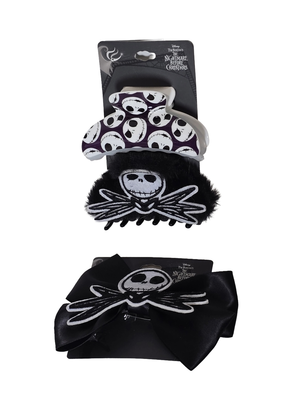 Bioworld Disney Nightmare Before Christmas Hair Clip Set Jack Skellington Claw C